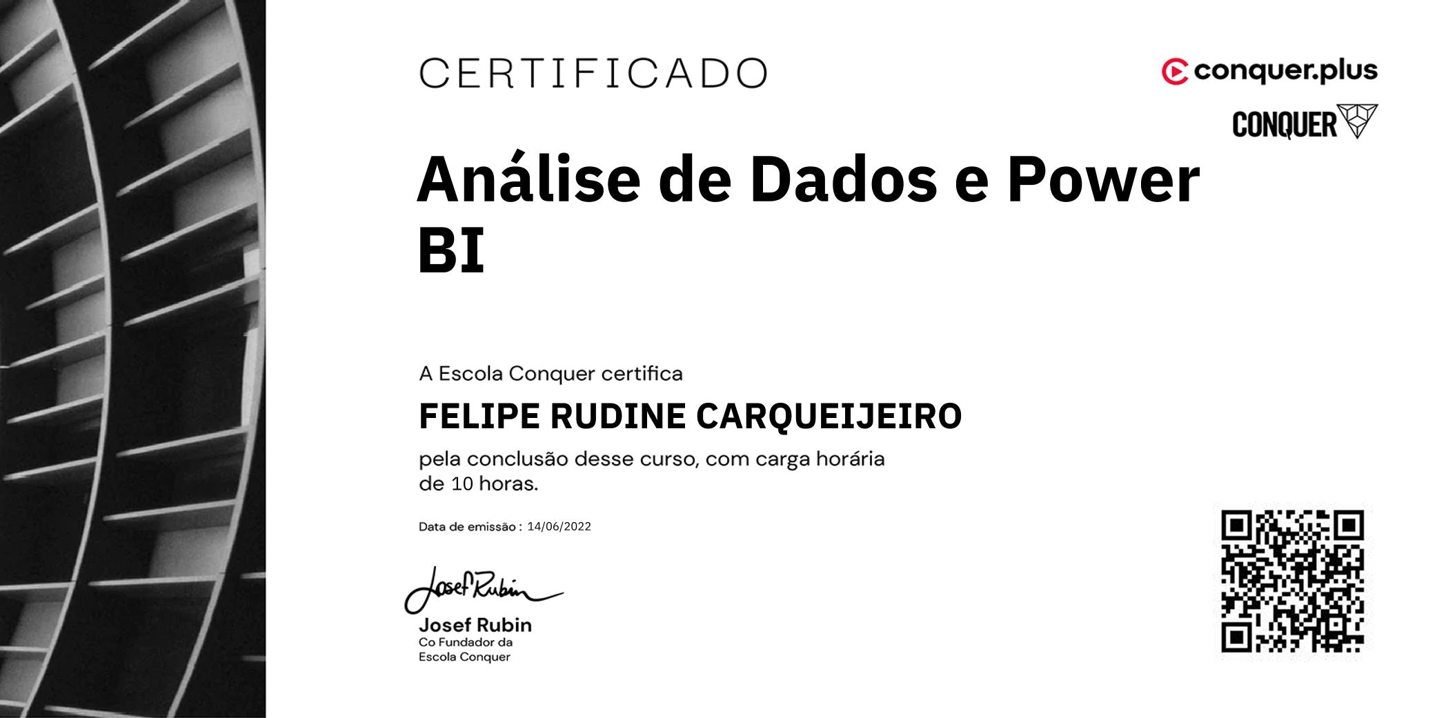 Certificado de Análise de Dados e Power BI